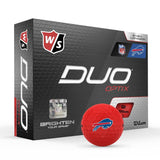Wilson Staff Duo Optix NFL Team Licensed Golf Balls - Matte Red