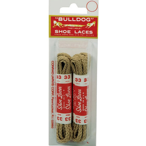 BullDog Shoe Laces (33" Beige, Braided)