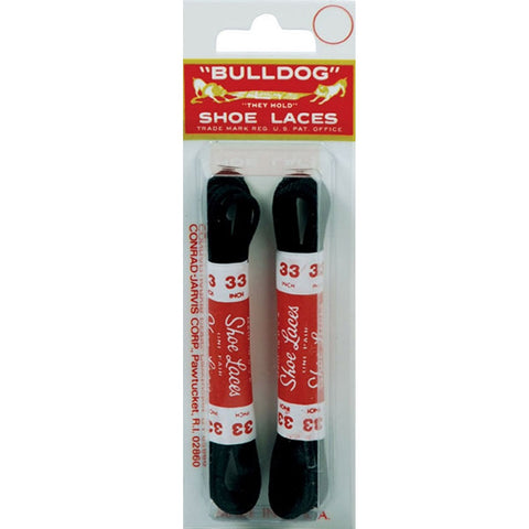 BullDog Shoe Laces (Black 33", Waxed)