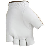 HJ Golf Half Finger Cotton Knit & Leather Gloves