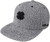 Lucky Flat Bill Black Clover Snapback Hat