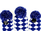 Volf Golf Knit Blue White Diamond Headcover Set
