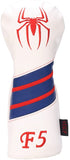 Volf Golf Red White Blue Leather Spider Headcovers
