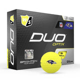 Wilson Staff Duo Optix NFL Team Licensed Golf Balls - Matte Yellow